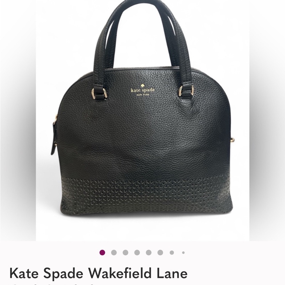 Kate Spade Black Textured Satchel